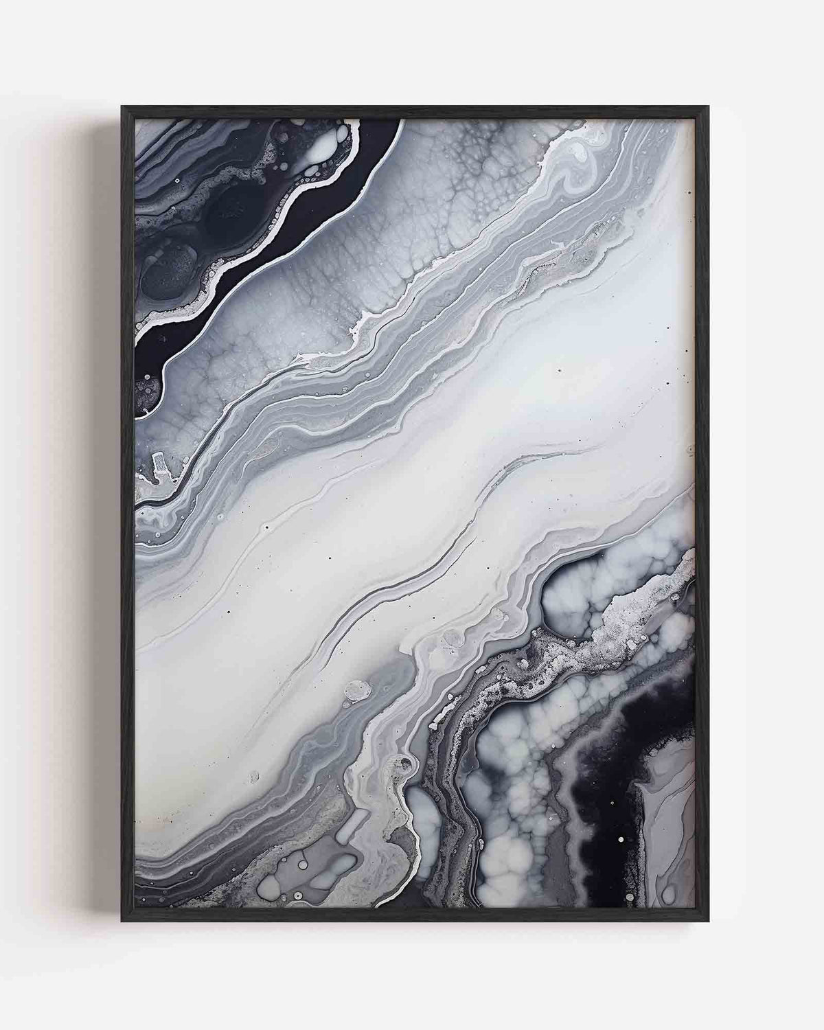 Golvende lijnen – zacht abstracte portret poster als wanddecoratie