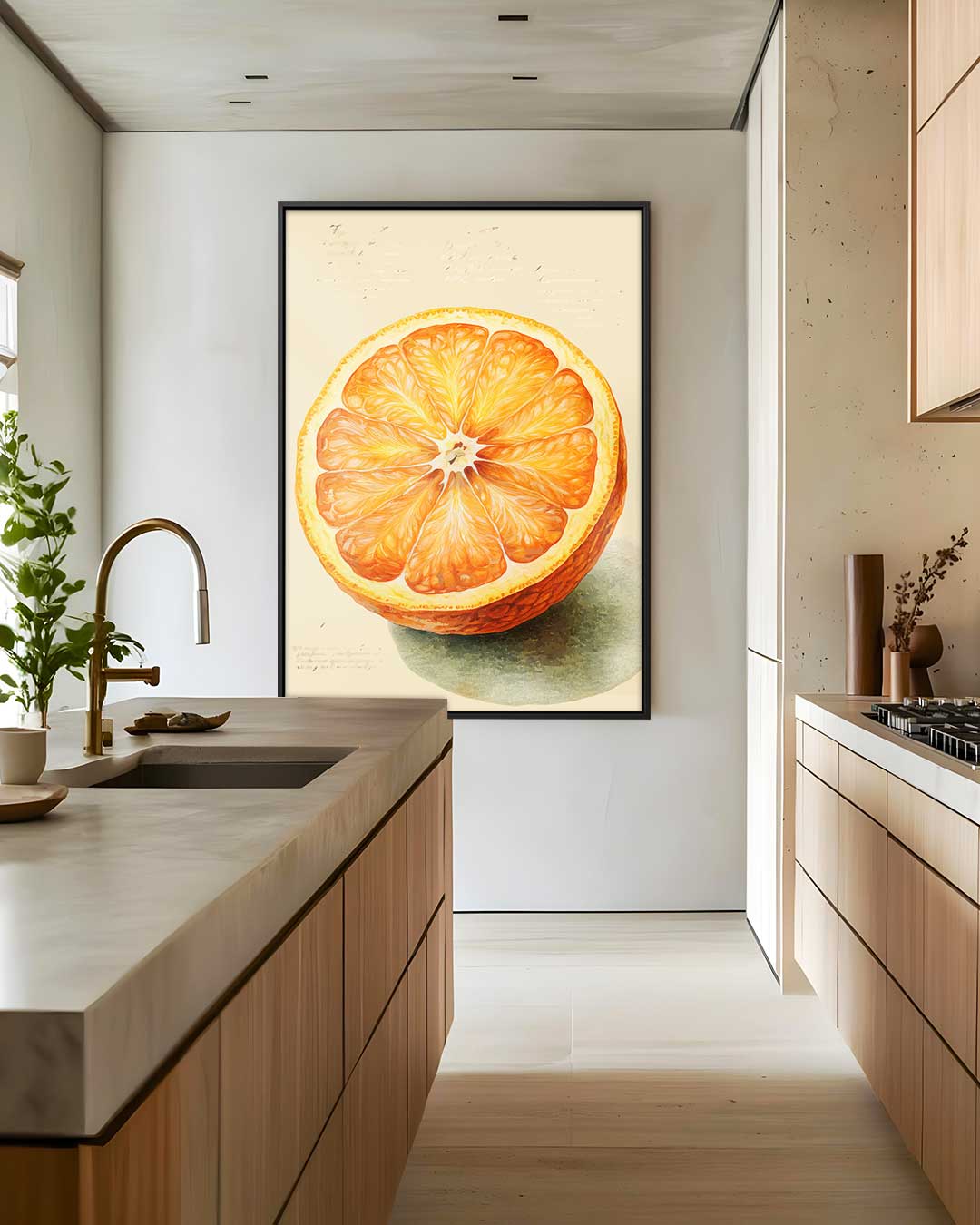 Citrusgenot Poster – staand kunstwerk voor modern interieur