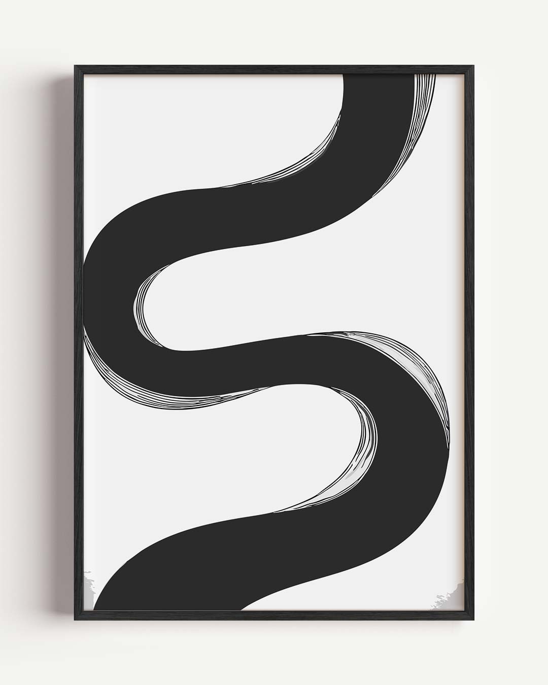 Stijlvolle Zwart-Wit Golf – kleurrijke abstracte portret poster als wanddecoratie