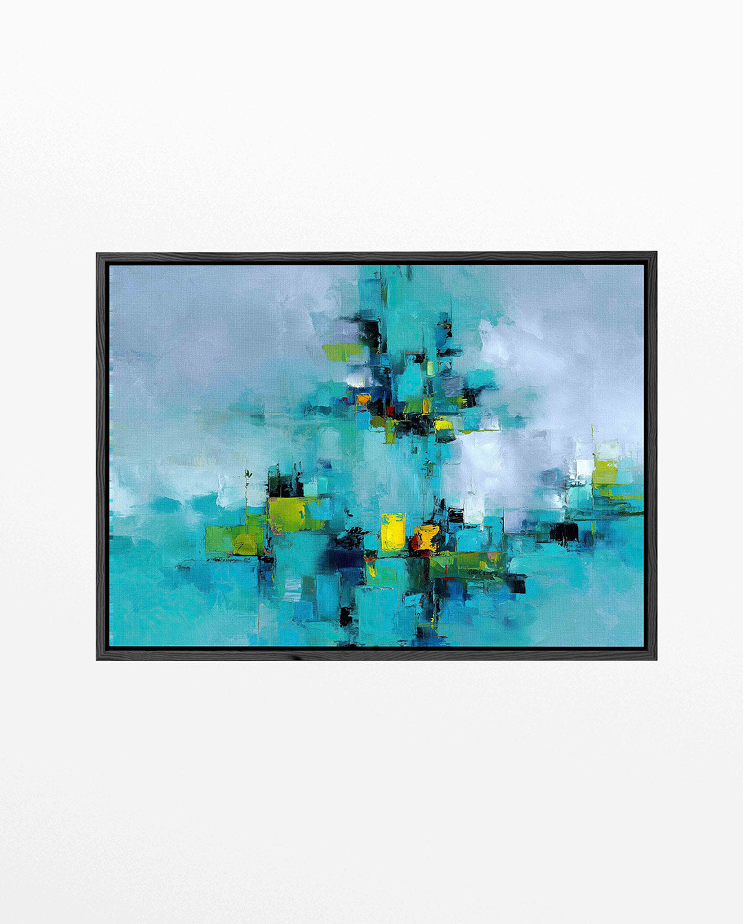 Kleurrijke compositie – liggend abstract kunstwerk