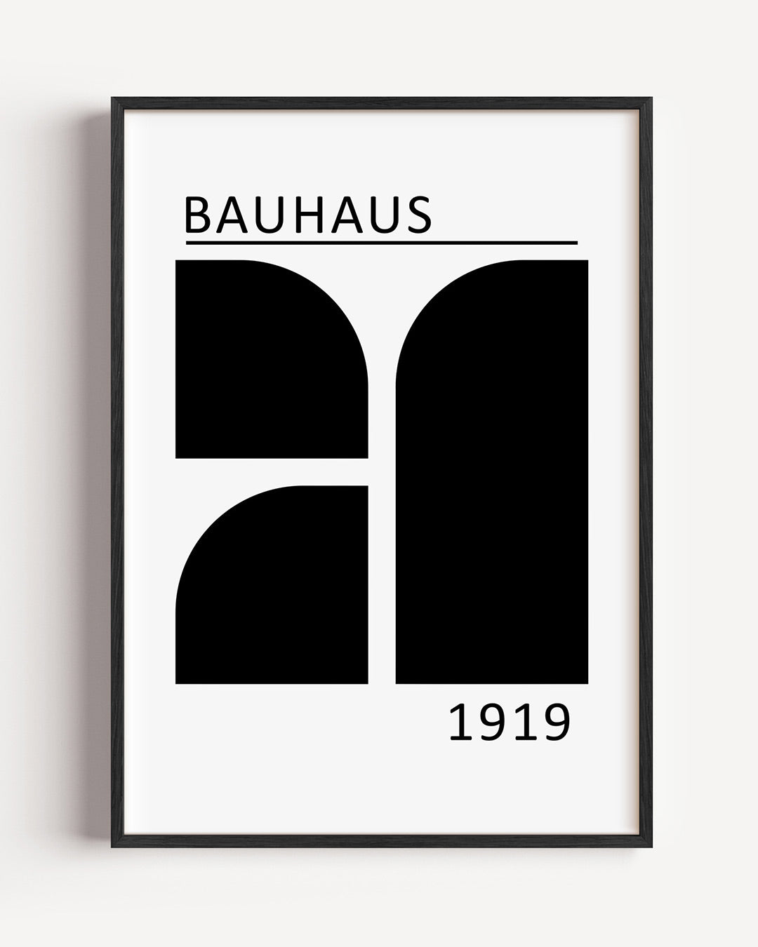 Vorm en balans – staande Bauhaus poster als wanddecoratie