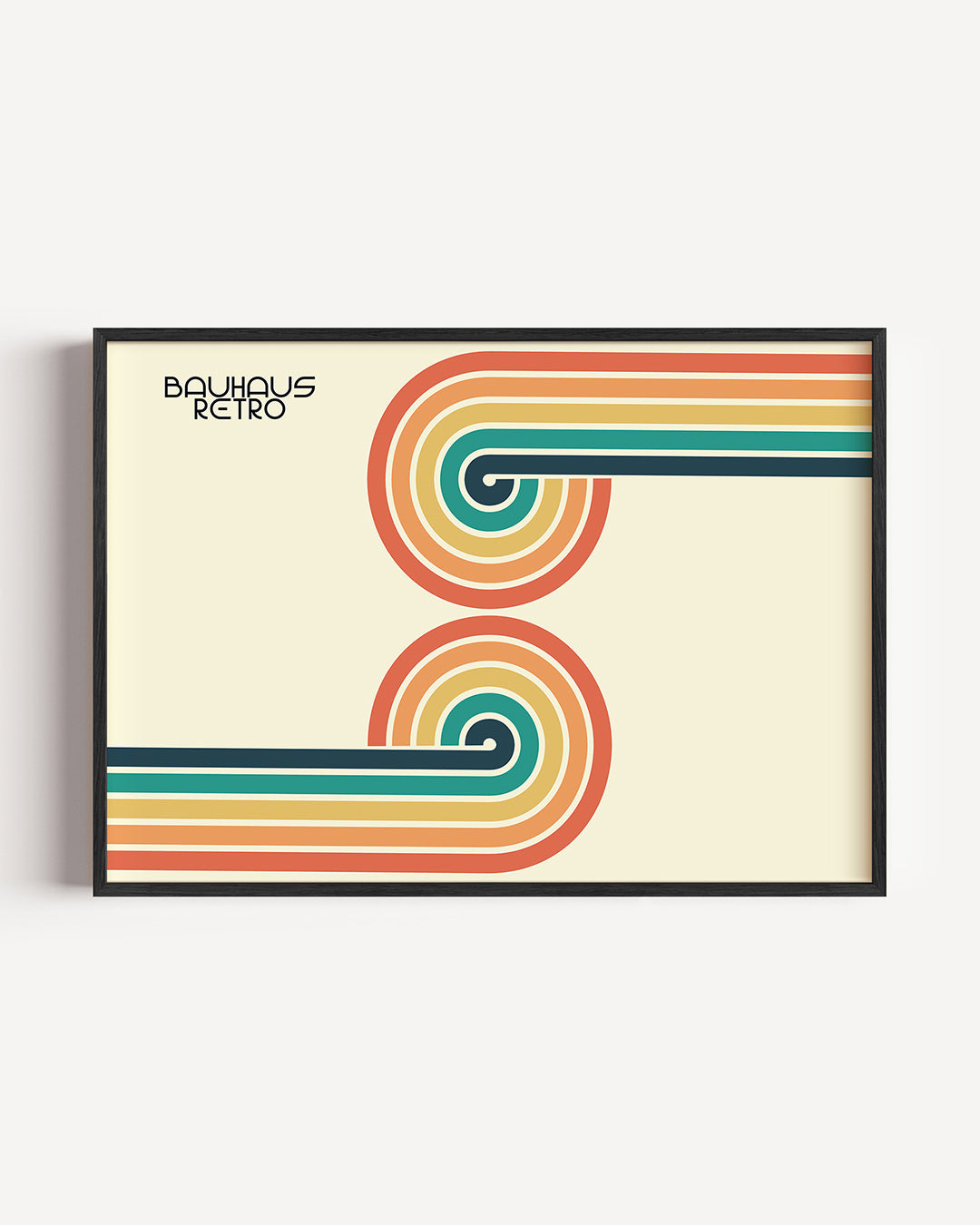 Abstracte – liggende Bauhaus poster als wanddecoratie