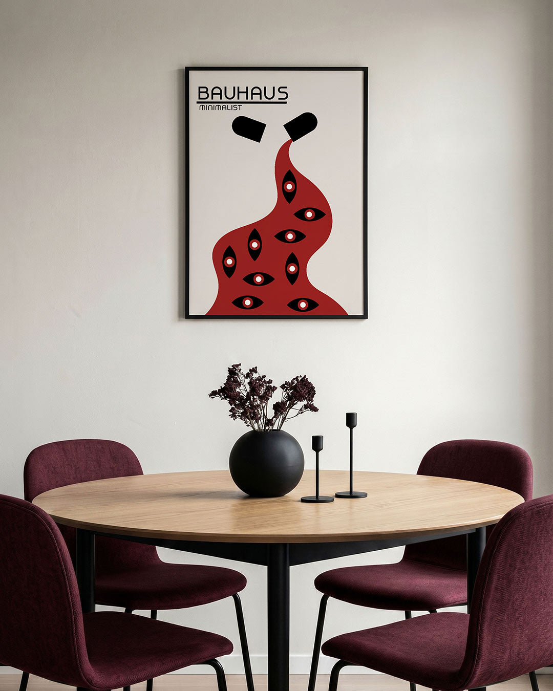 Vorm en kleur – staande Bauhaus poster voor aan de muur