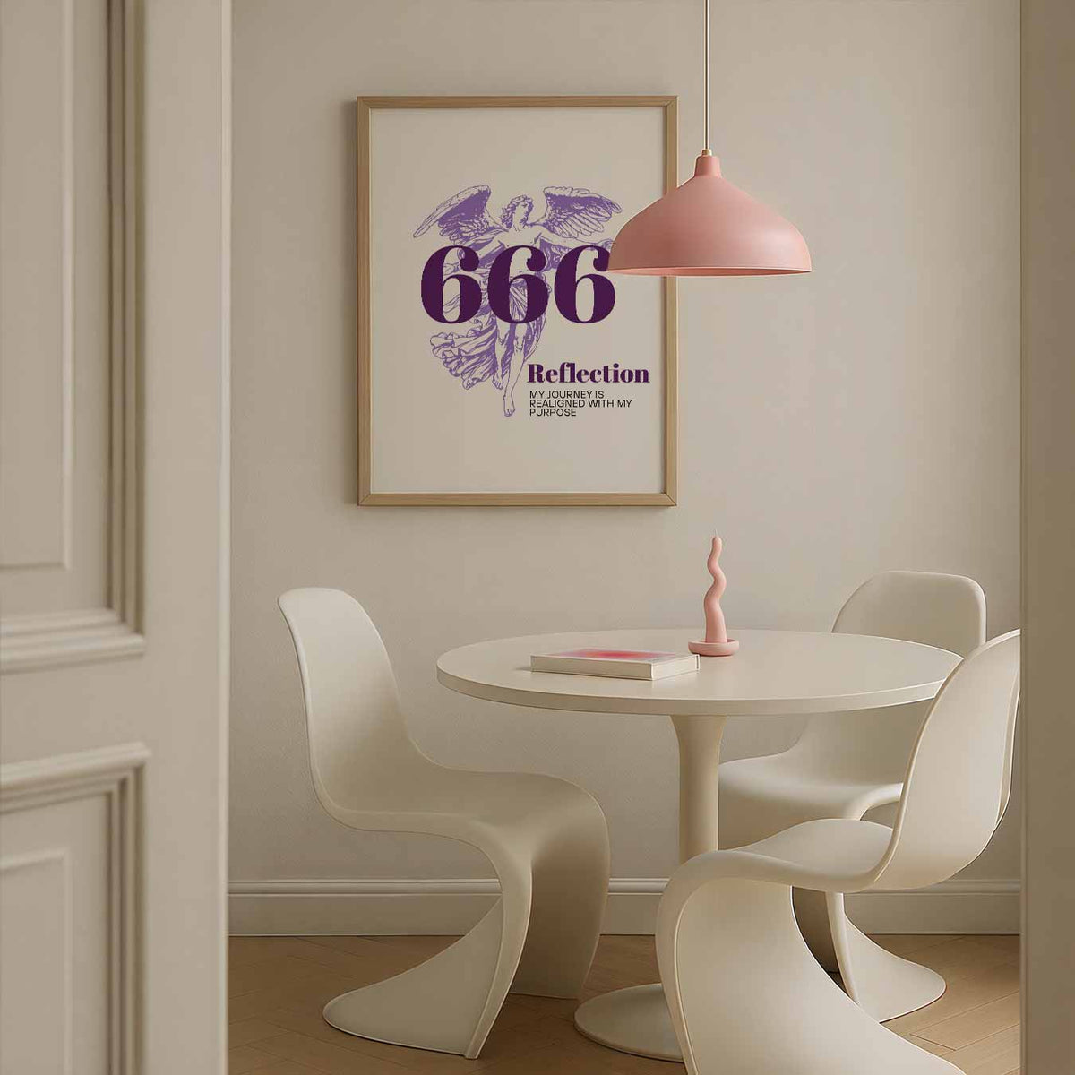 Engel met Inspirerende Boodschap – staande mindful wanddecoratie van WallArtistic