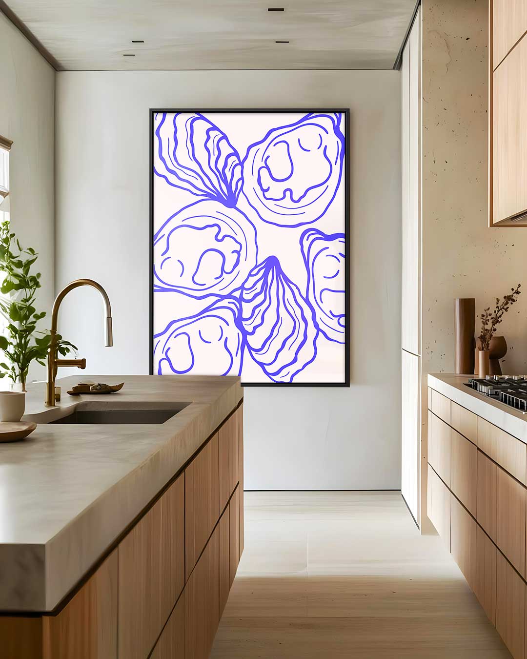 Abstracte Schelpen – staand kunstwerk voor modern interieur