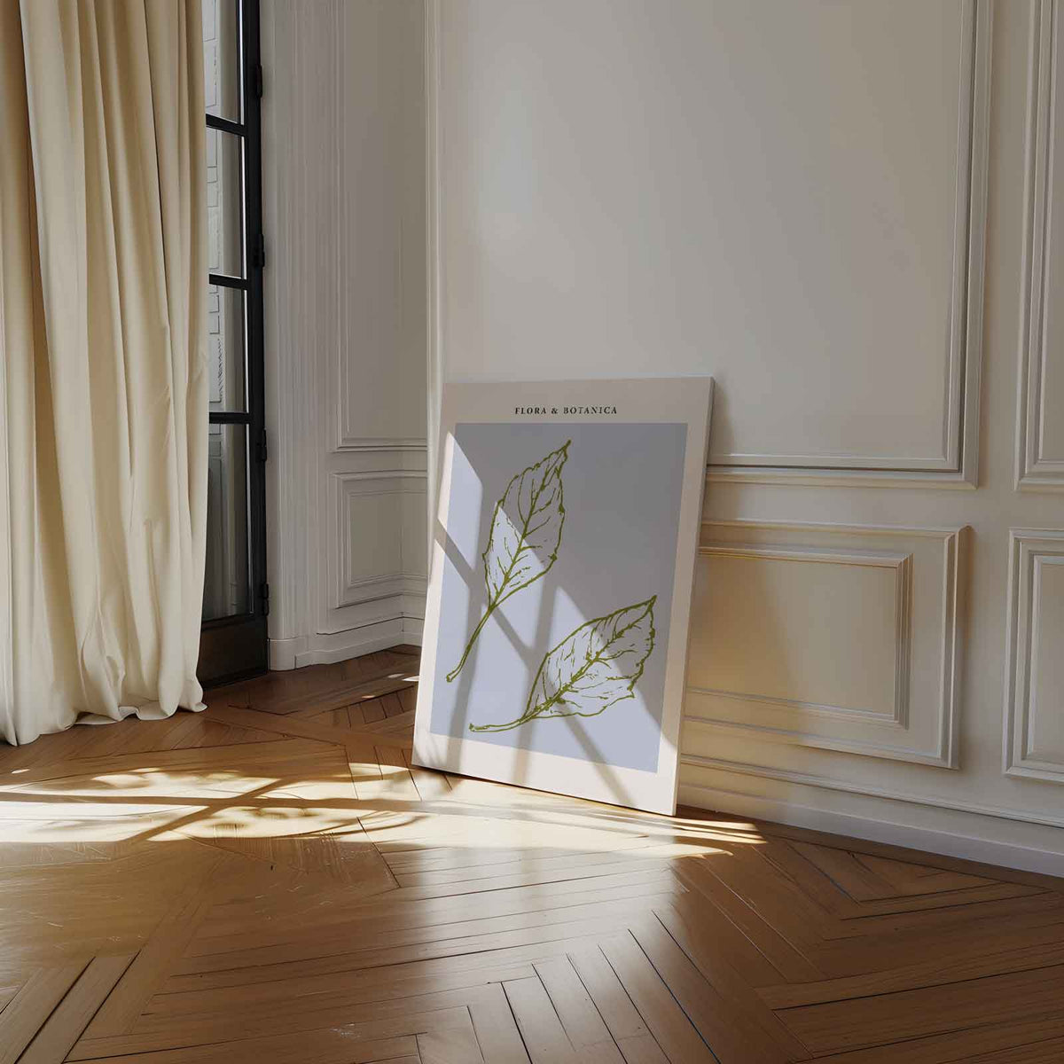 Botanische Bladeren Kunstposter – kunstwerk met zwarte baklijst