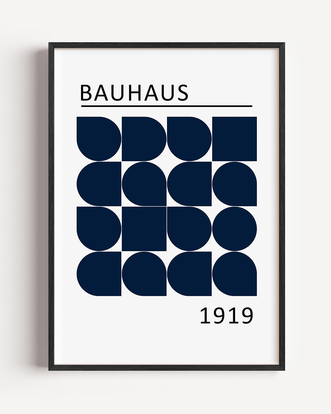 Vormen en vlakken – staande Bauhaus poster als wanddecoratie