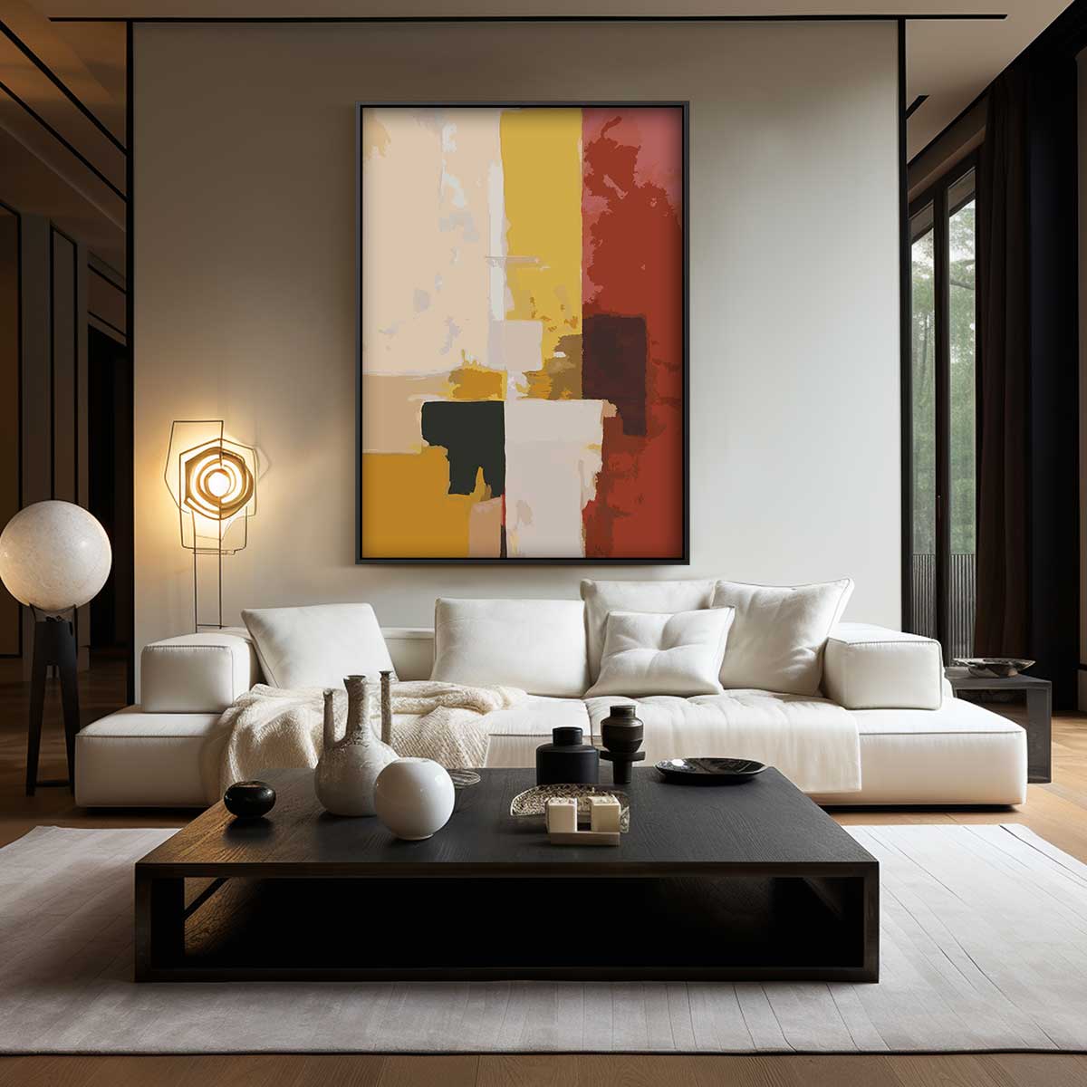 Warm Contrast – modern portret kunstwerk van WallArtistic