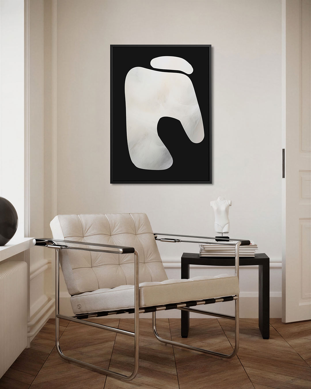 Organische vormen compositie – kunstwerk als stijlvolle wanddecoratie