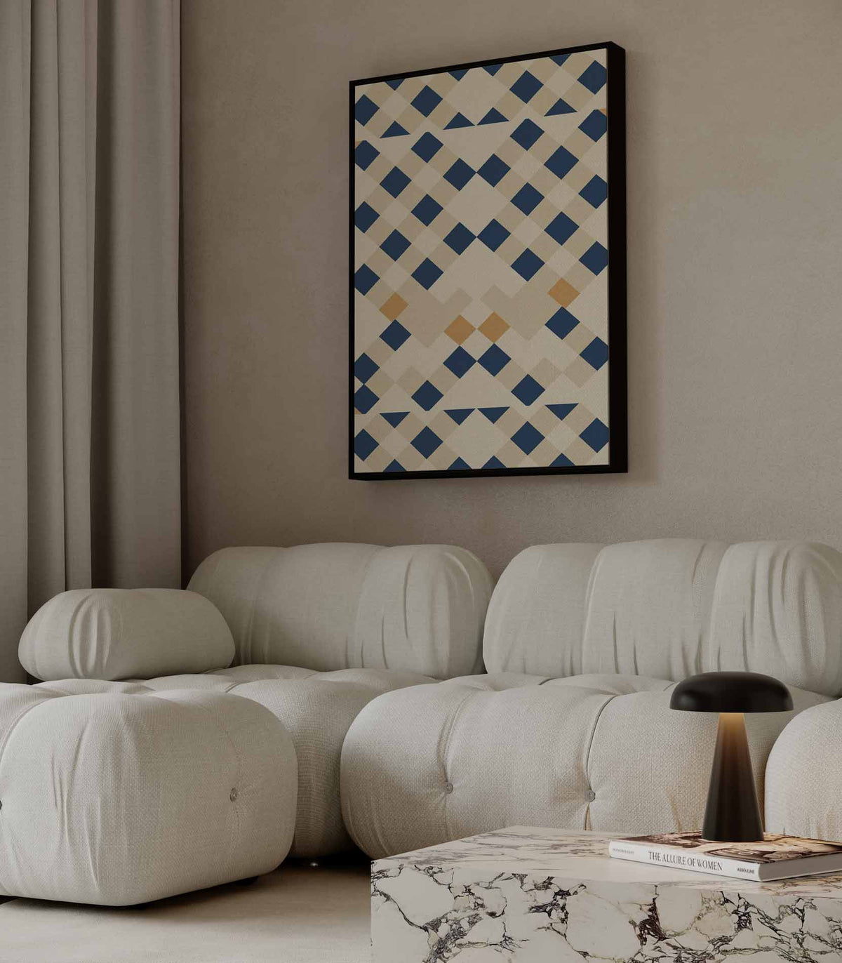 Geometrische Patronen Mozaïek – portret wandkunst van WallArtistic