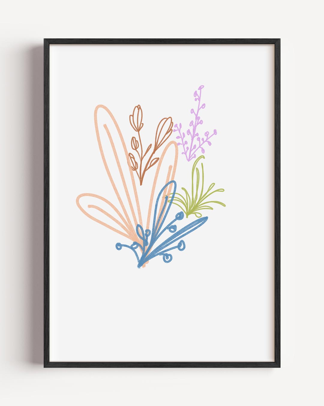 Vrolijke Botanische – bloemen portret poster als wanddecoratie