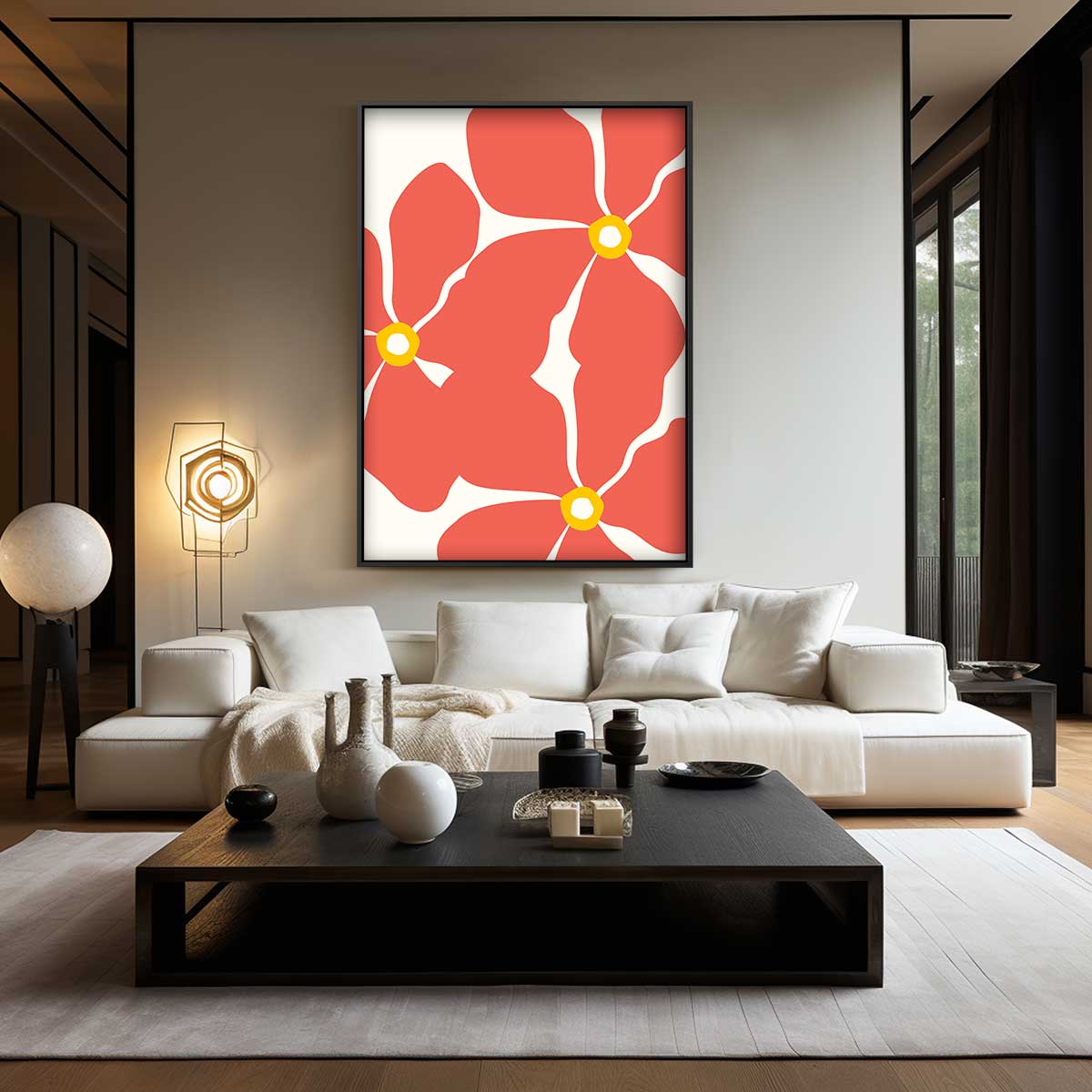Bloemenexplosie op Canvas – dibond wanddecoratie in staand formaat