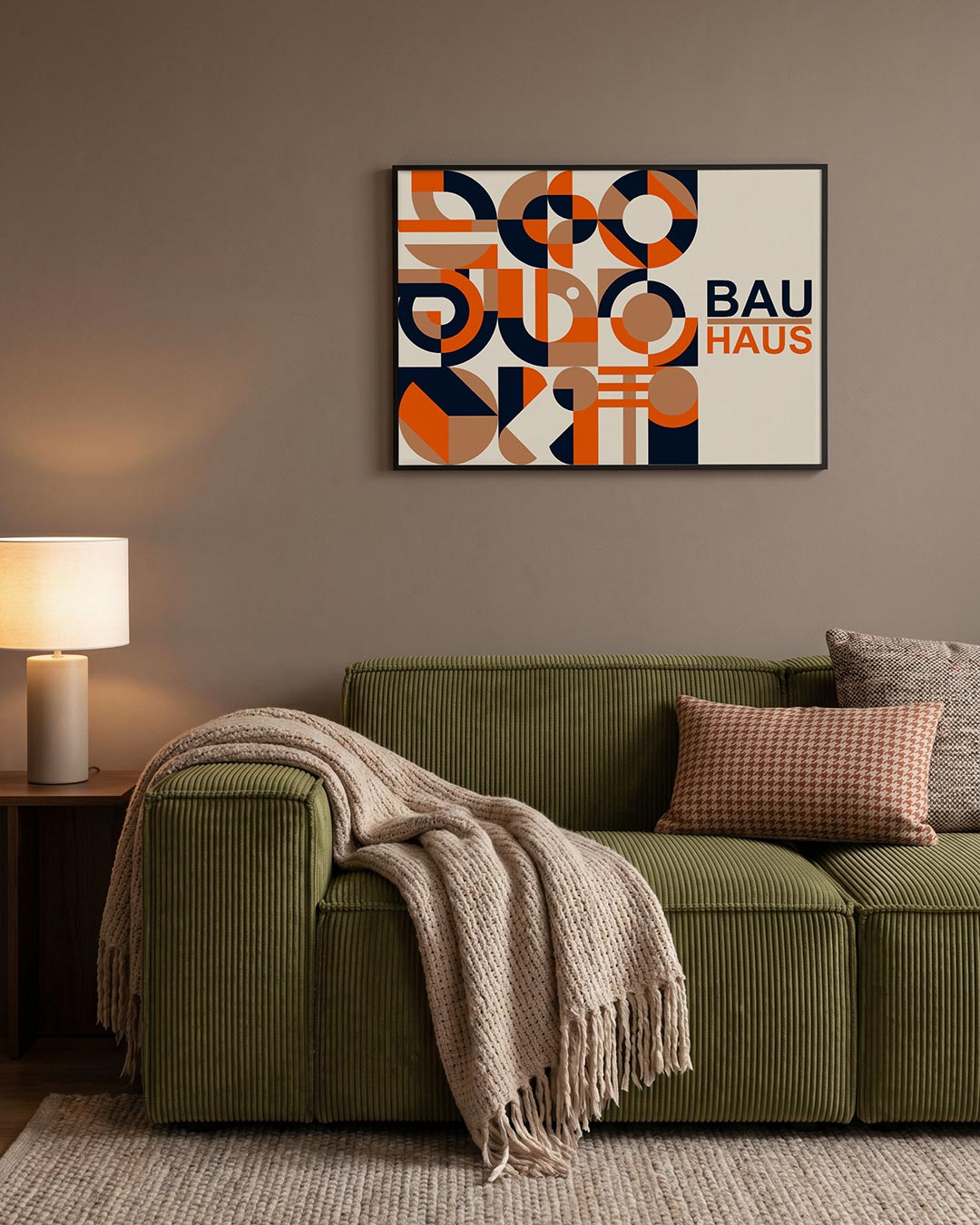 Vormen en vlakkenspel – geometrische Bauhaus poster in liggend formaat