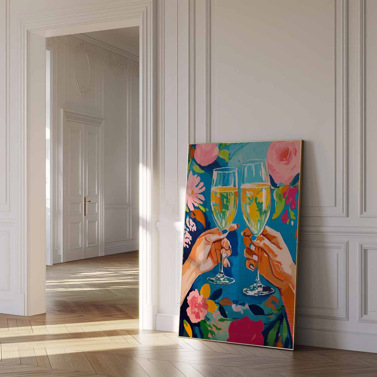Vrolijke Cheers – zomer poster als frisse staande wanddecoratie