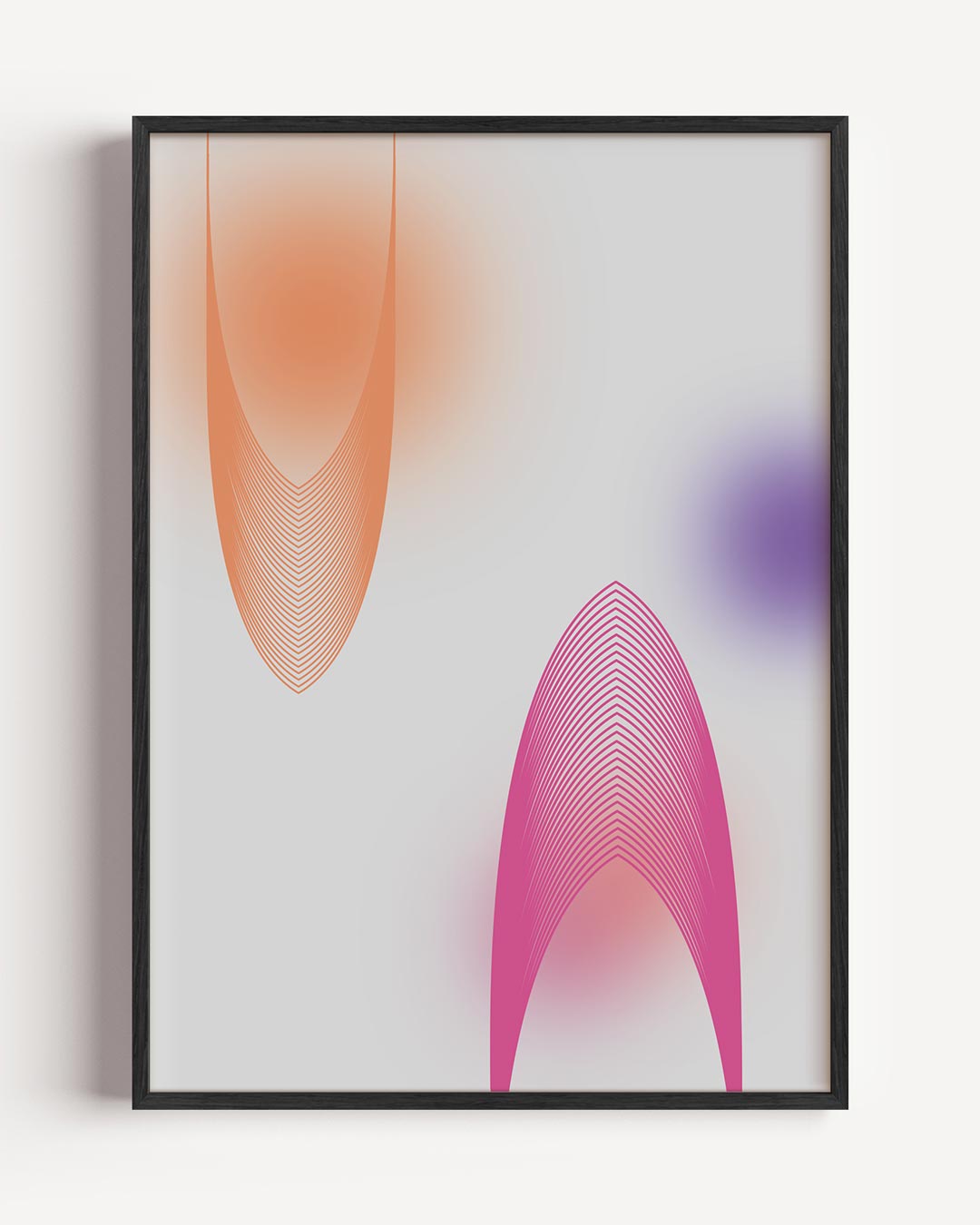 Moderne Abstracte Vormen – kleurrijke abstracte portret poster als wanddecoratie