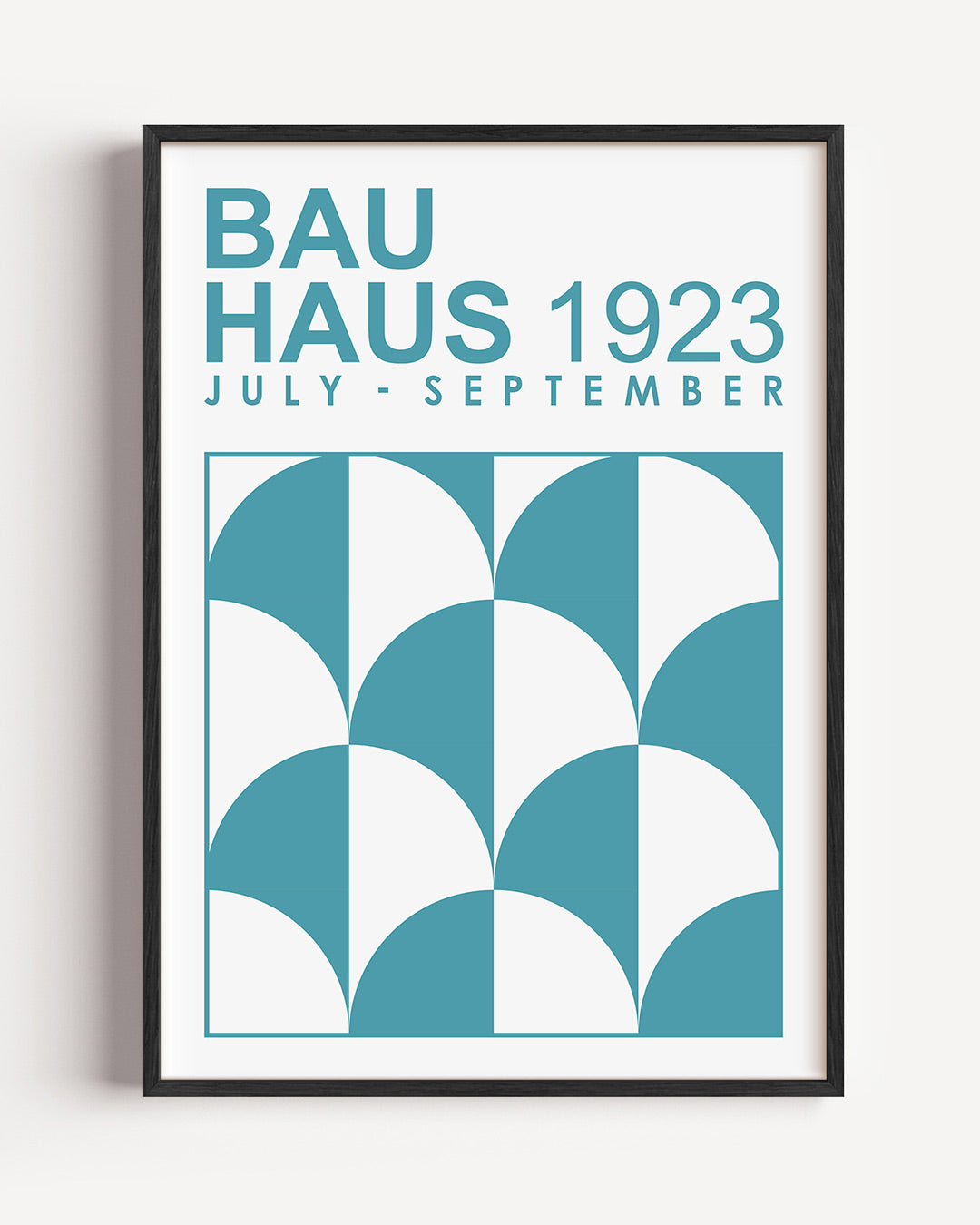 Halve cirkelpatronen – staande Bauhaus poster als wanddecoratie