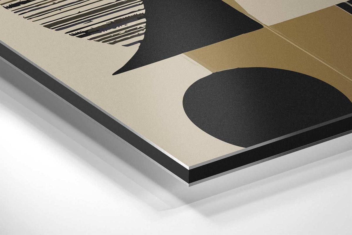 Moderne Geometrische Abstractie – canvas kunstwerk als wanddecoratie