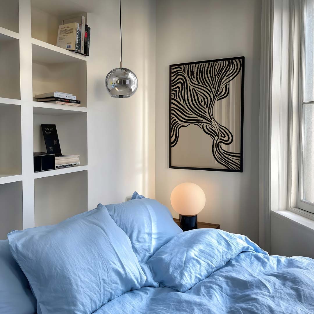 Zebra Strepen Abstracte – staande abstracte wanddecoratie van WallArtistic