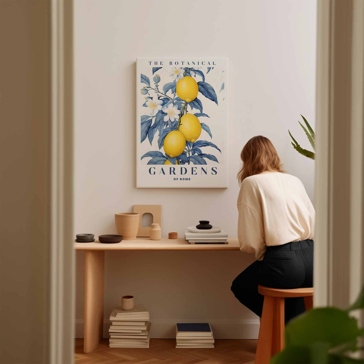 Botanische Tuinen van Rome Poster – plexiglas kunstwerk als wanddecoratie
