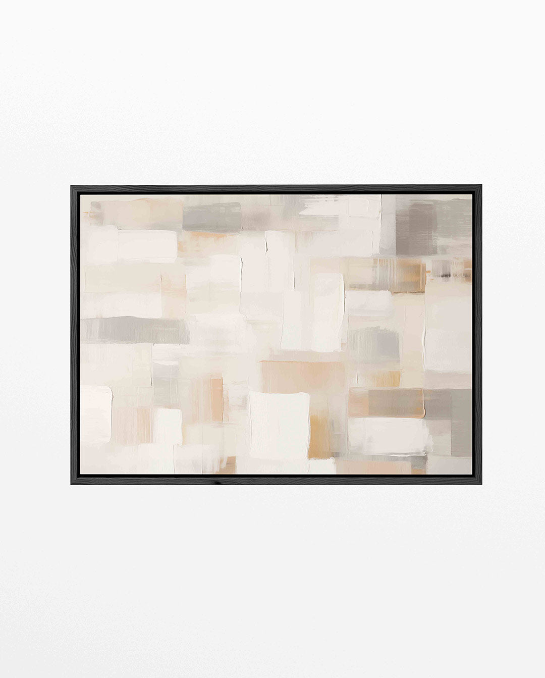 Zachte geometrie – liggend abstract kunstwerk