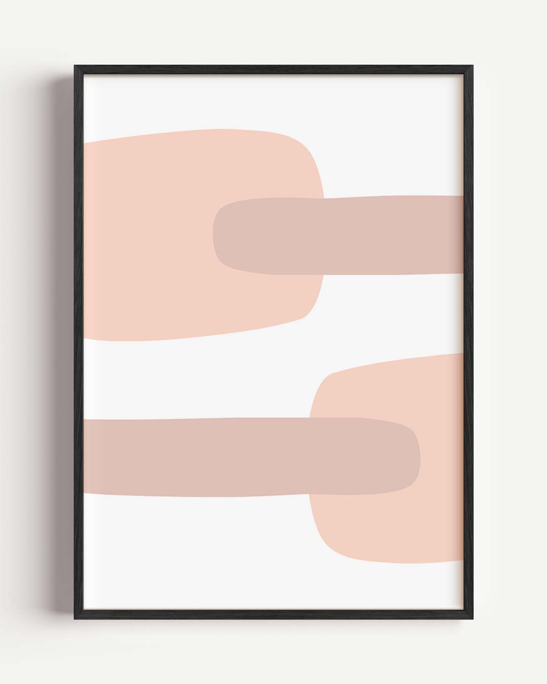 Zachte Aardetinten Abstracte Kunstposter – kleurrijke abstracte portret poster als wanddecoratie