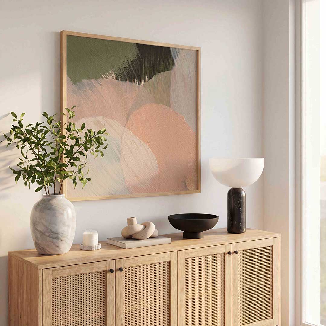 Abstracte vormen – schilderkunst als moderne vierkante poster