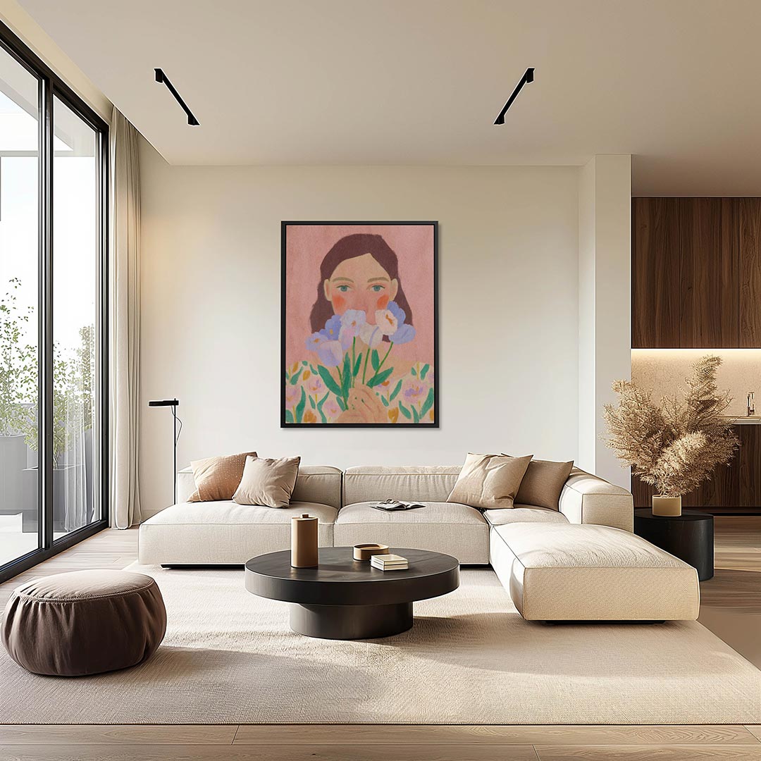 Bloemenportret – staand wanddecoratie kunstwerk