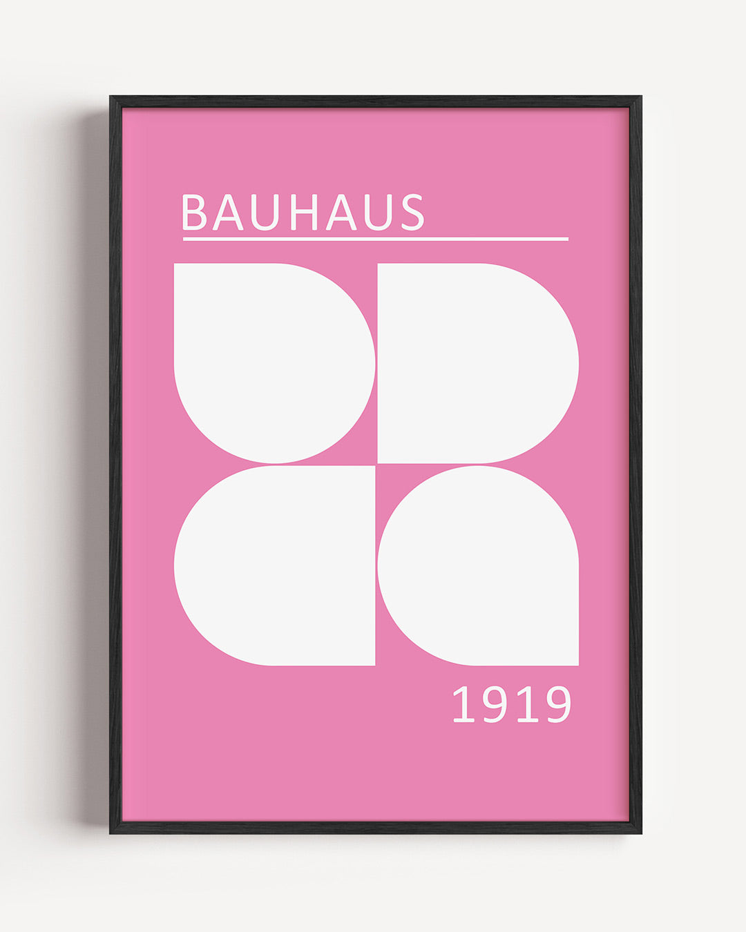 Vormen en kleurvlakken – staande Bauhaus poster als wanddecoratie