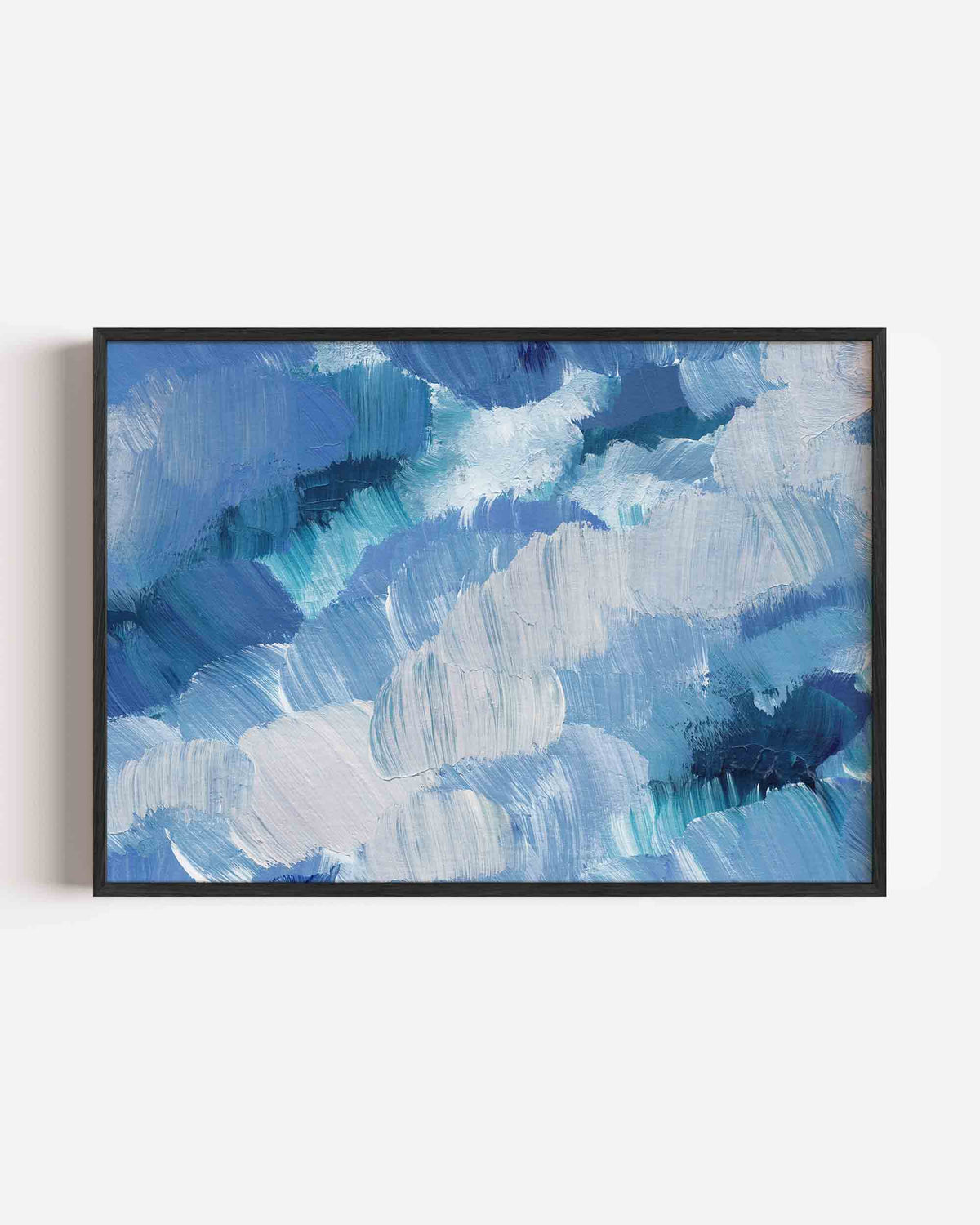 Blauwe penseelstreken – schilderkunst landscape poster als wanddecoratie