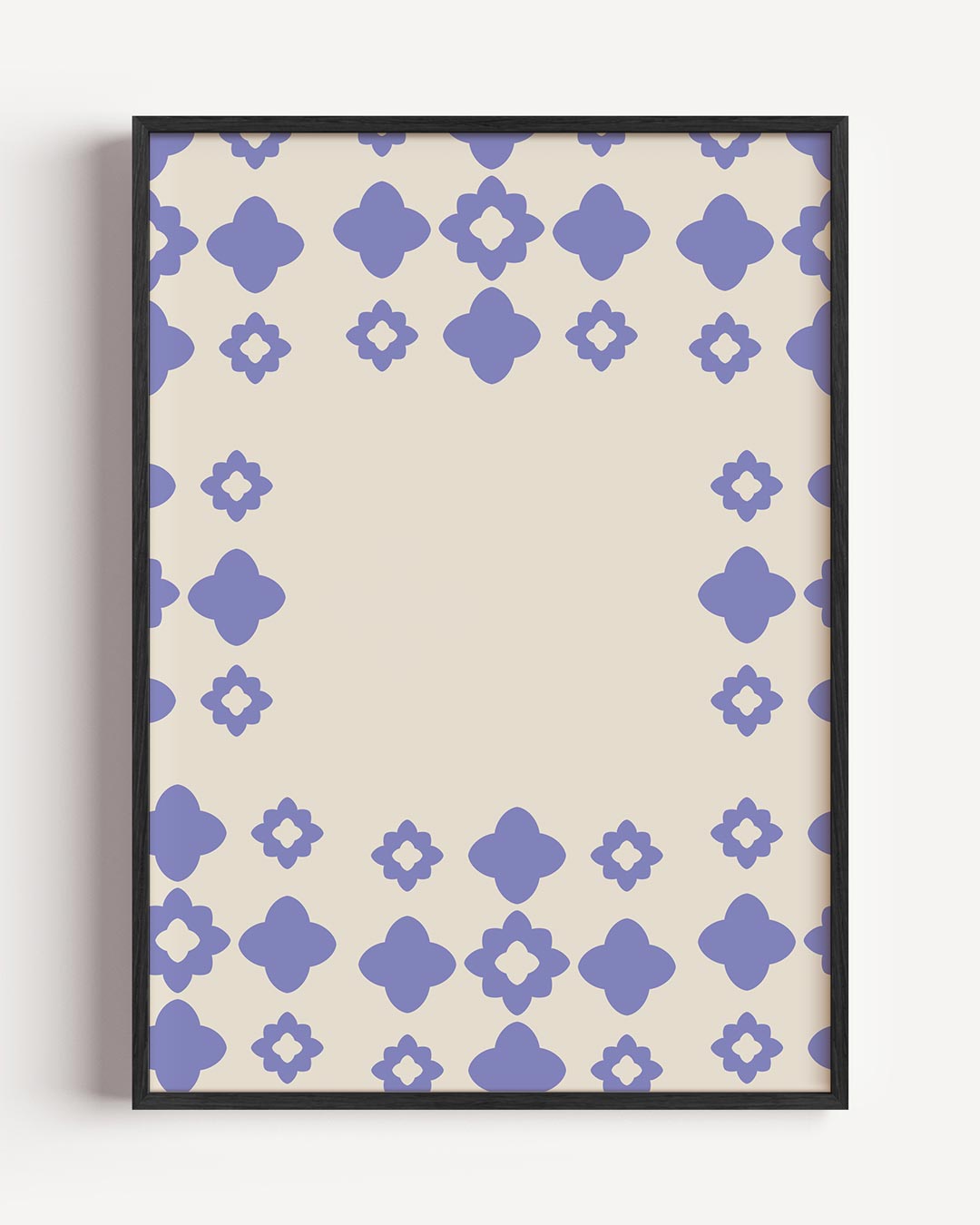 Bloemenpracht in Blauw – elegante portret poster als wanddecoratie