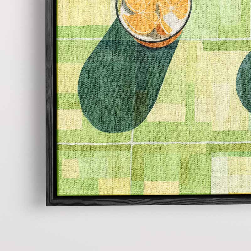 Zomerse Citrusdrankjes – canvas wanddecoratie in portret formaat