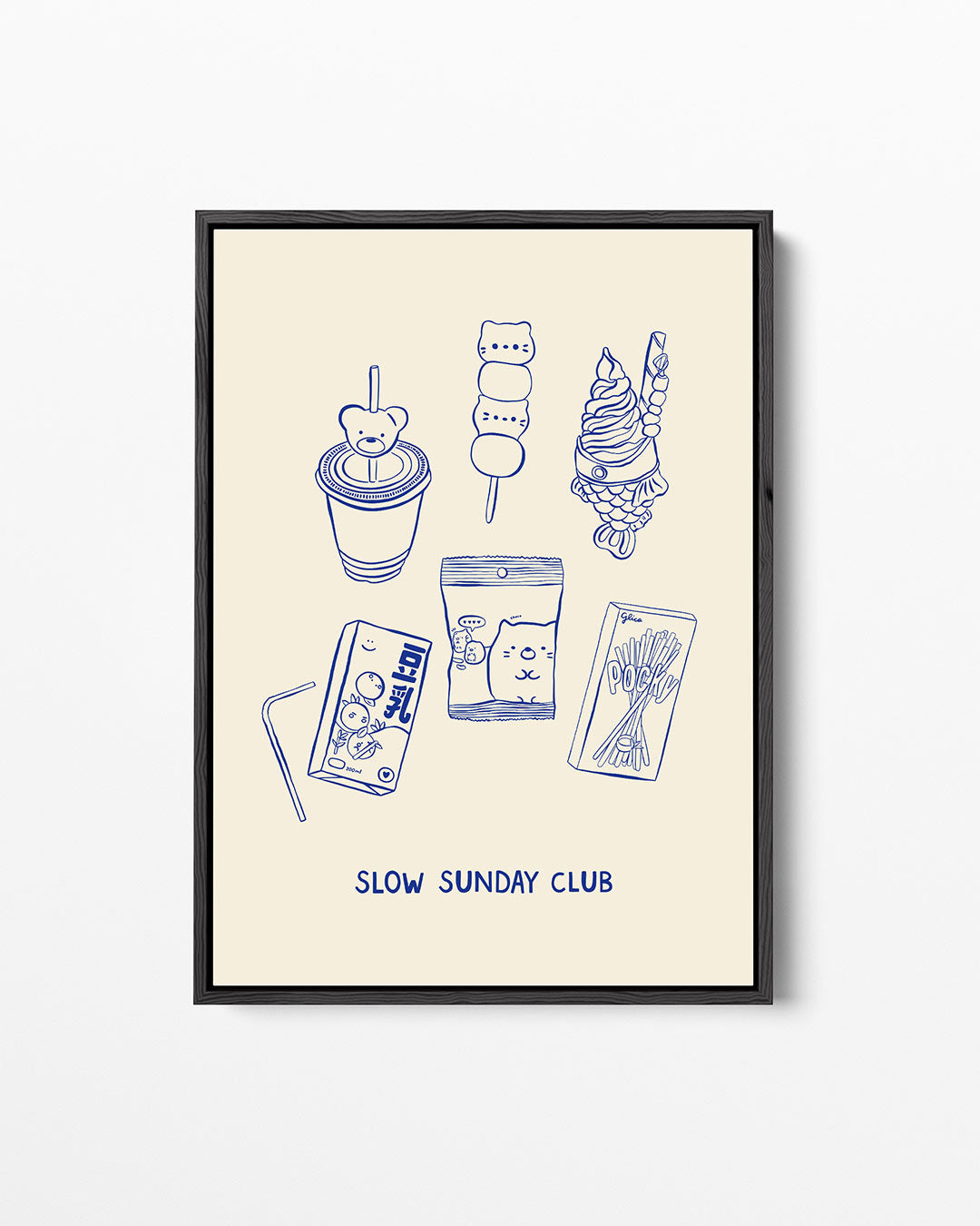 Speelse illustraties – staand wanddecoratie kunstwerk