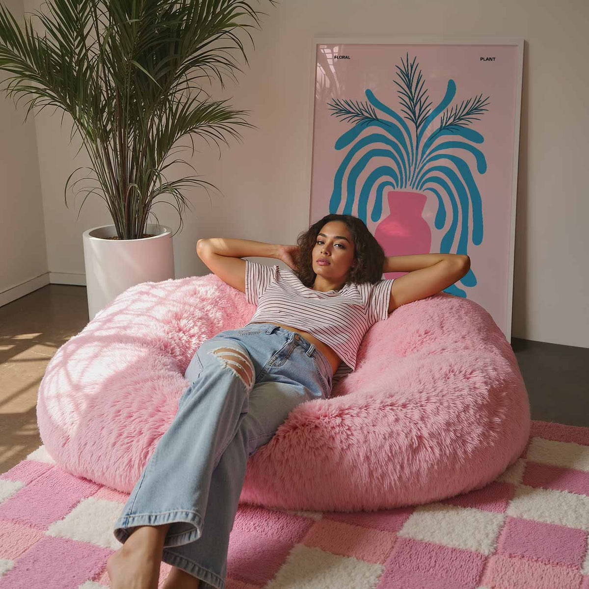 Floral Vibes – staande muurposter met Popart uitstraling