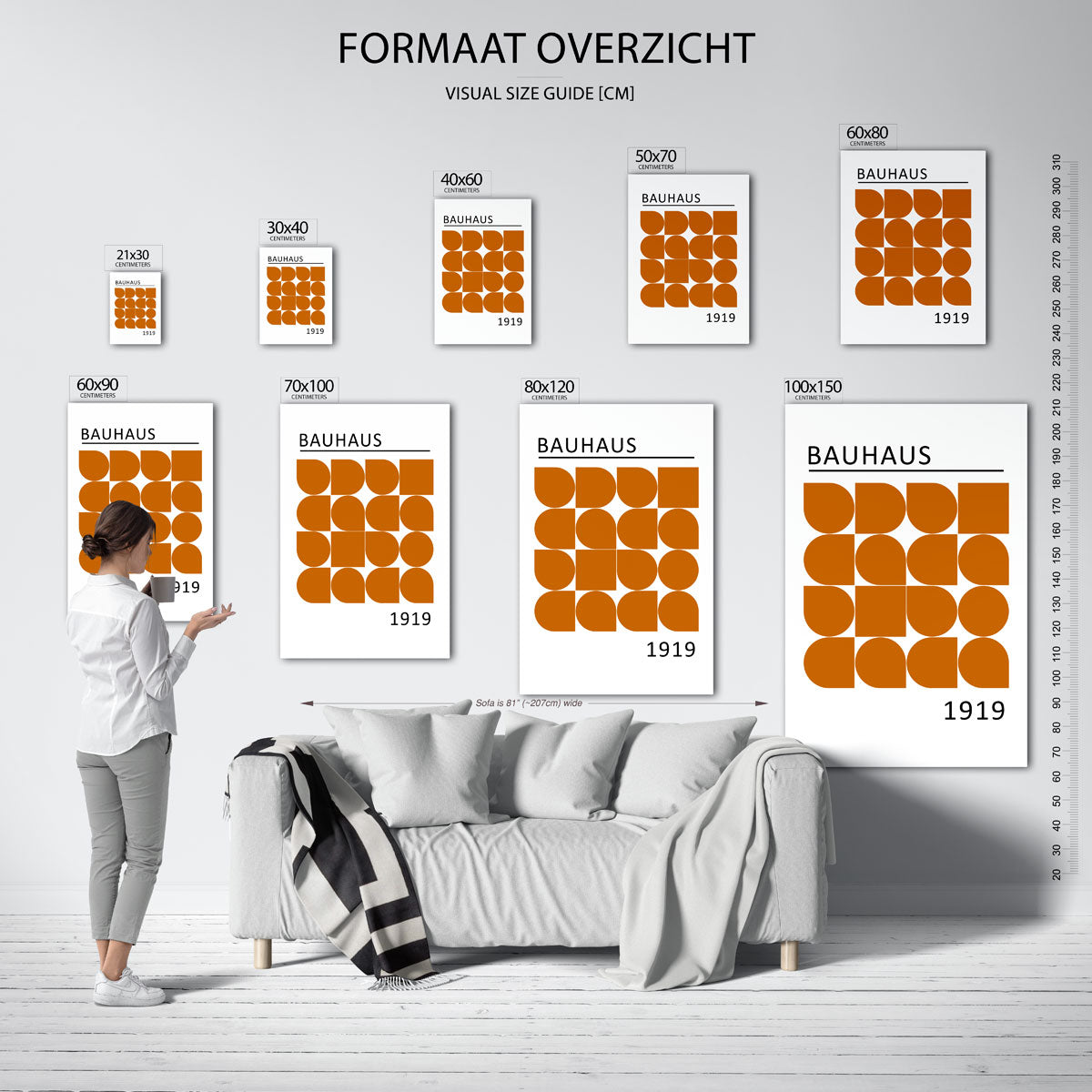  – geometrische poster in Bauhaus-stijl van WallArtistic