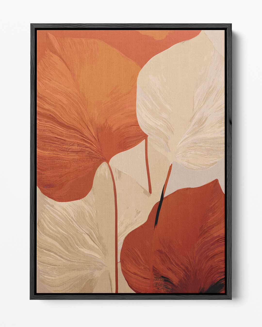 Herfstbladeren Elegantie – portret kunstwerk als wanddecoratie