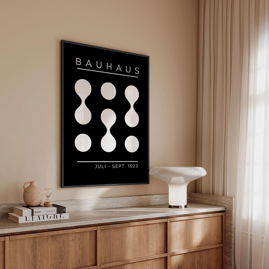  – geometrische Bauhaus poster in staand formaat