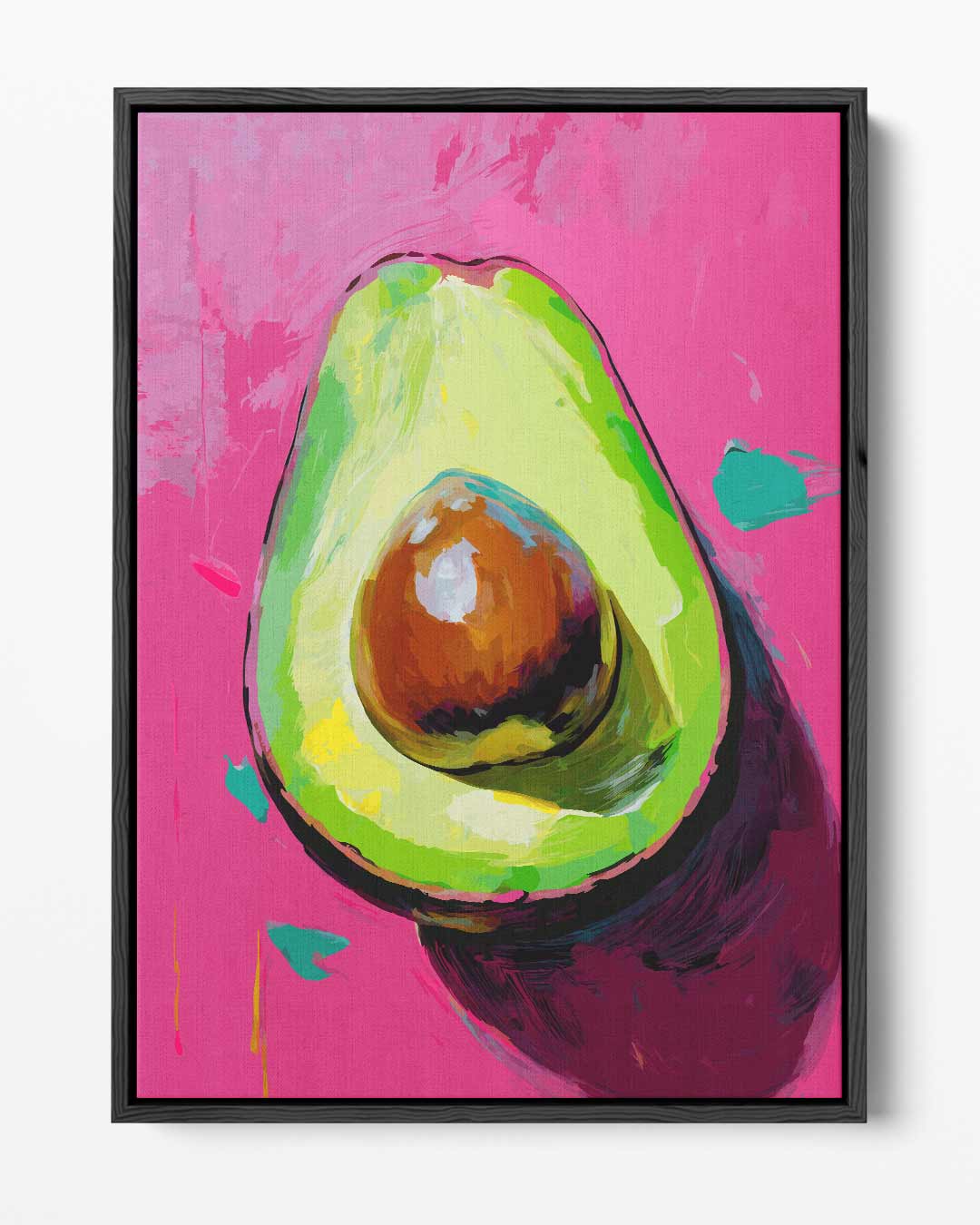 Avocado Delight – portret kunstwerk als wanddecoratie