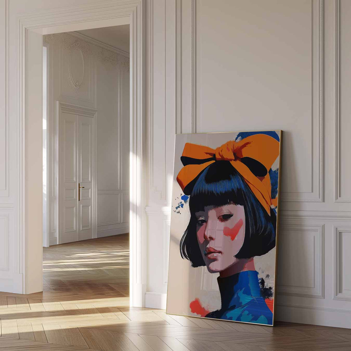 Stijlvolle Retro Portretposter – zomer poster als frisse staande wanddecoratie