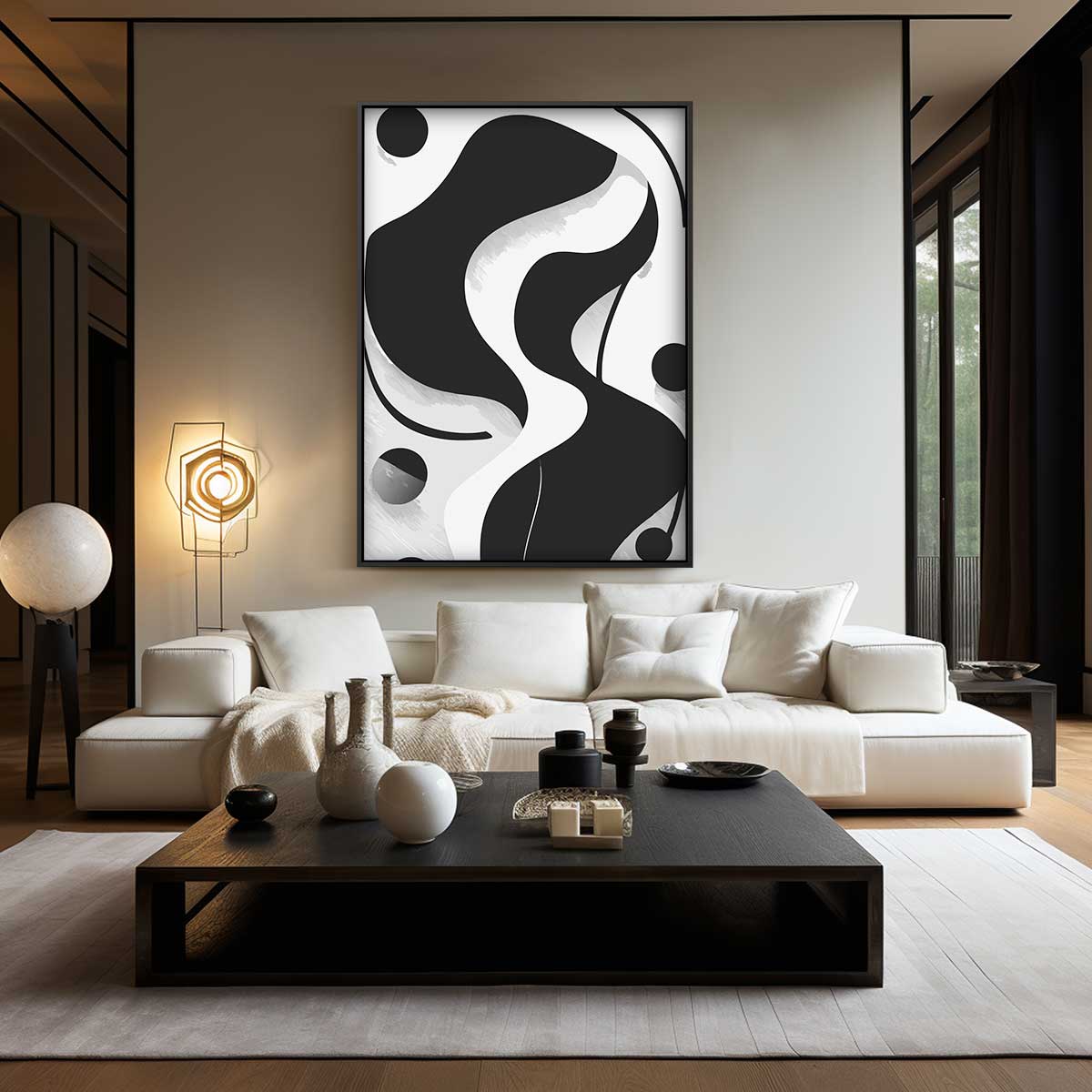 Modern Abstracte Vormen – modern portret kunstwerk van WallArtistic