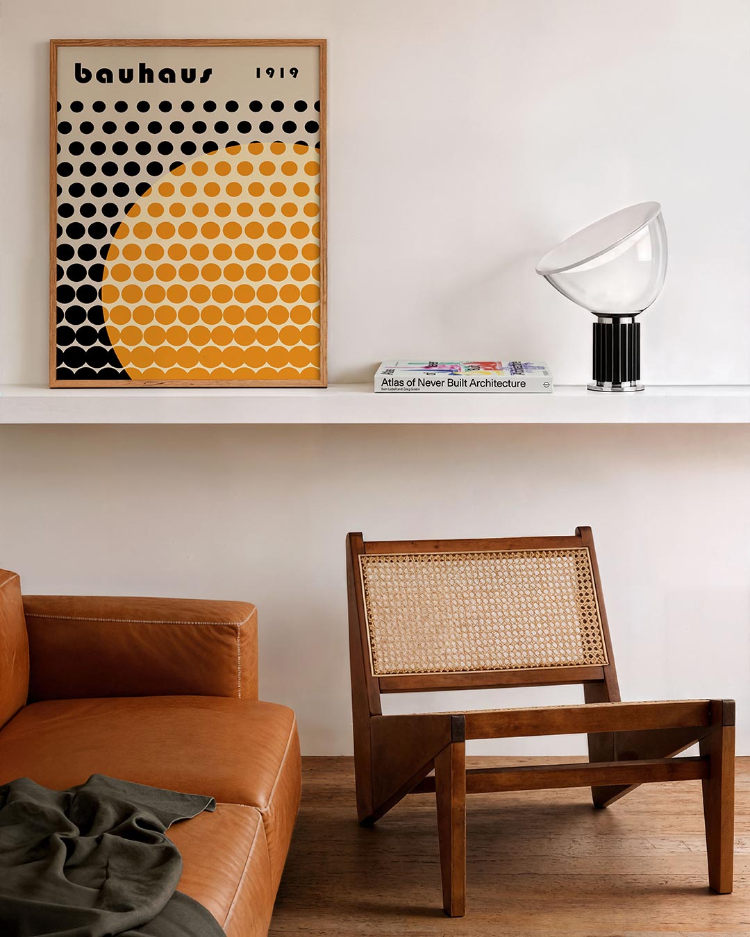 Cirkelpatroon en kleur – staande Bauhaus poster voor aan de muur