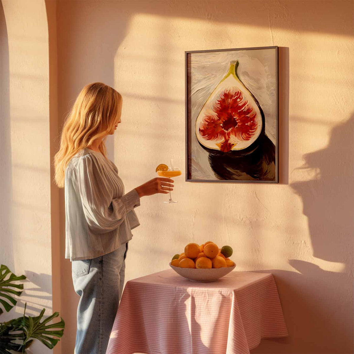 Moderne Vijgenkunst – keuken poster als sfeervolle staande wanddecoratie