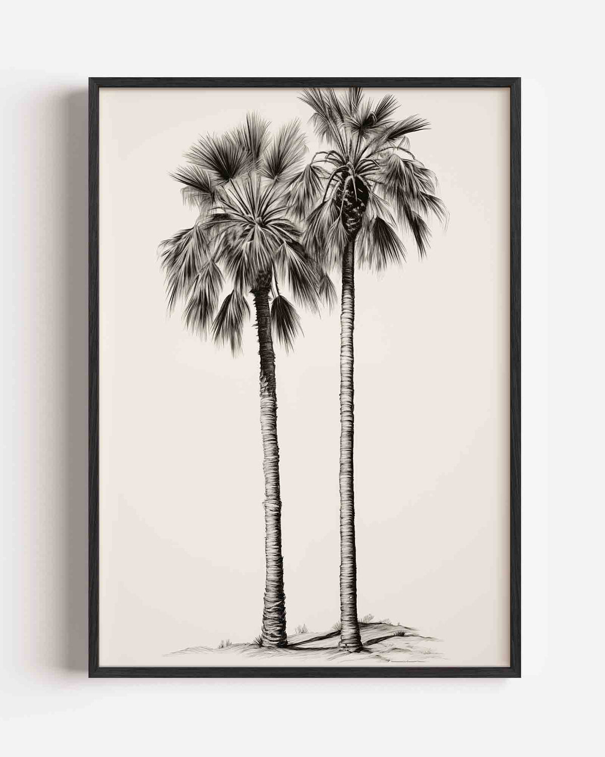 Twee palmbomen – jungle portret poster als wanddecoratie