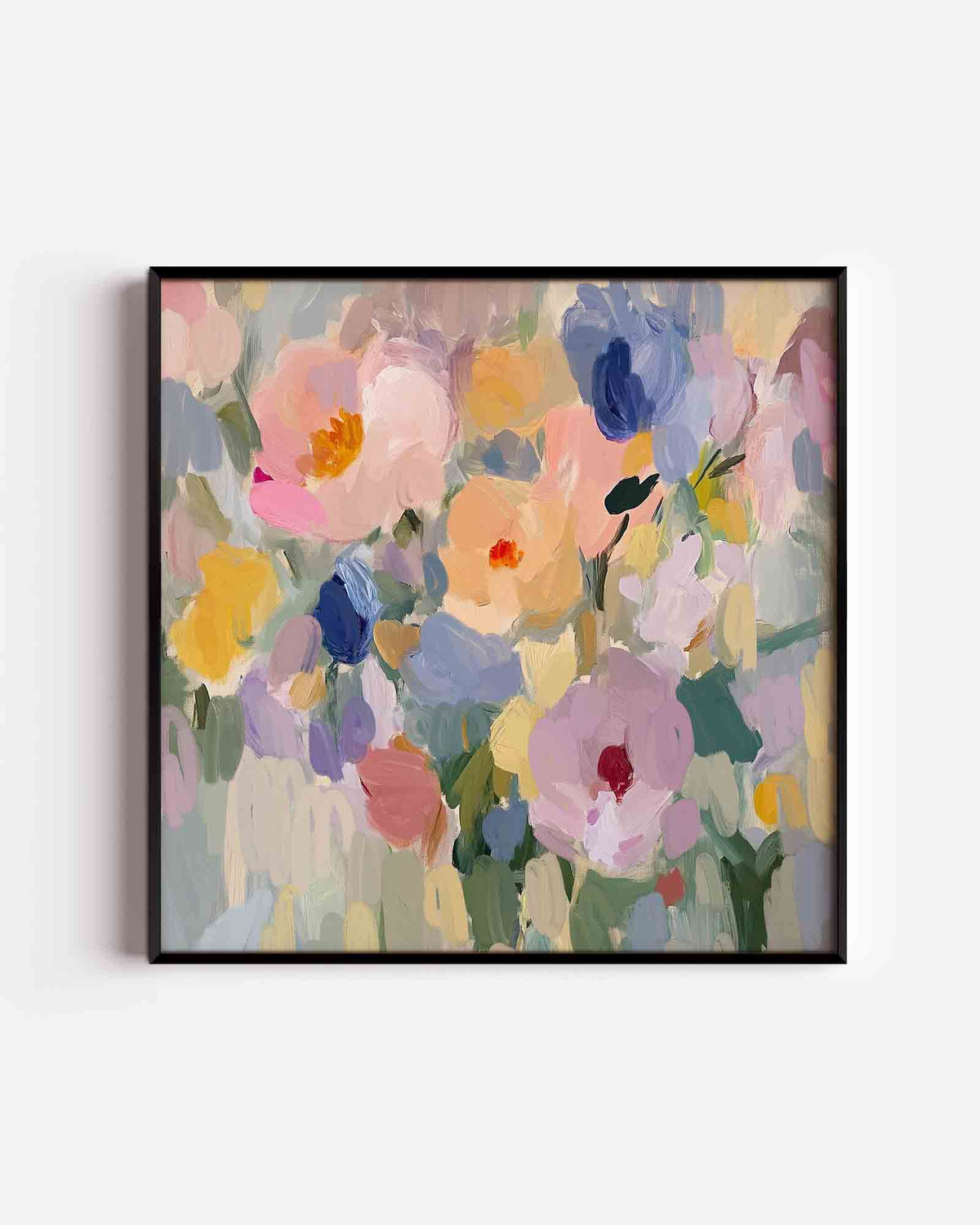 Bloemen in zachte tinten – bloemen vierkante poster als wanddecoratie