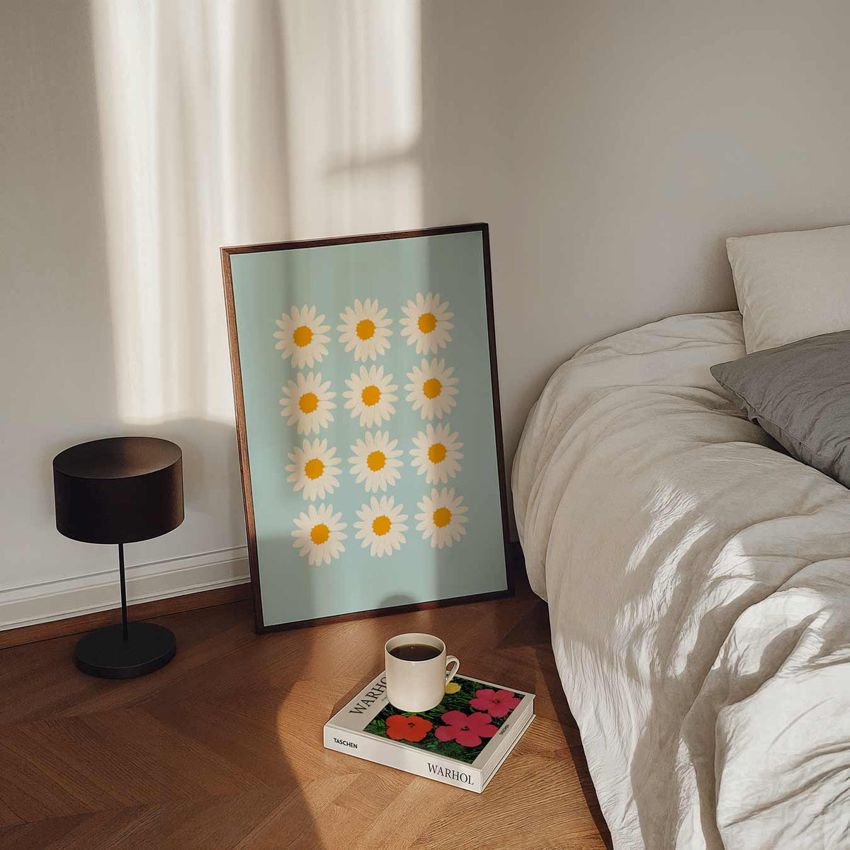 Vrolijke Madeliefjes – staande bloemen wanddecoratie van WallArtistic