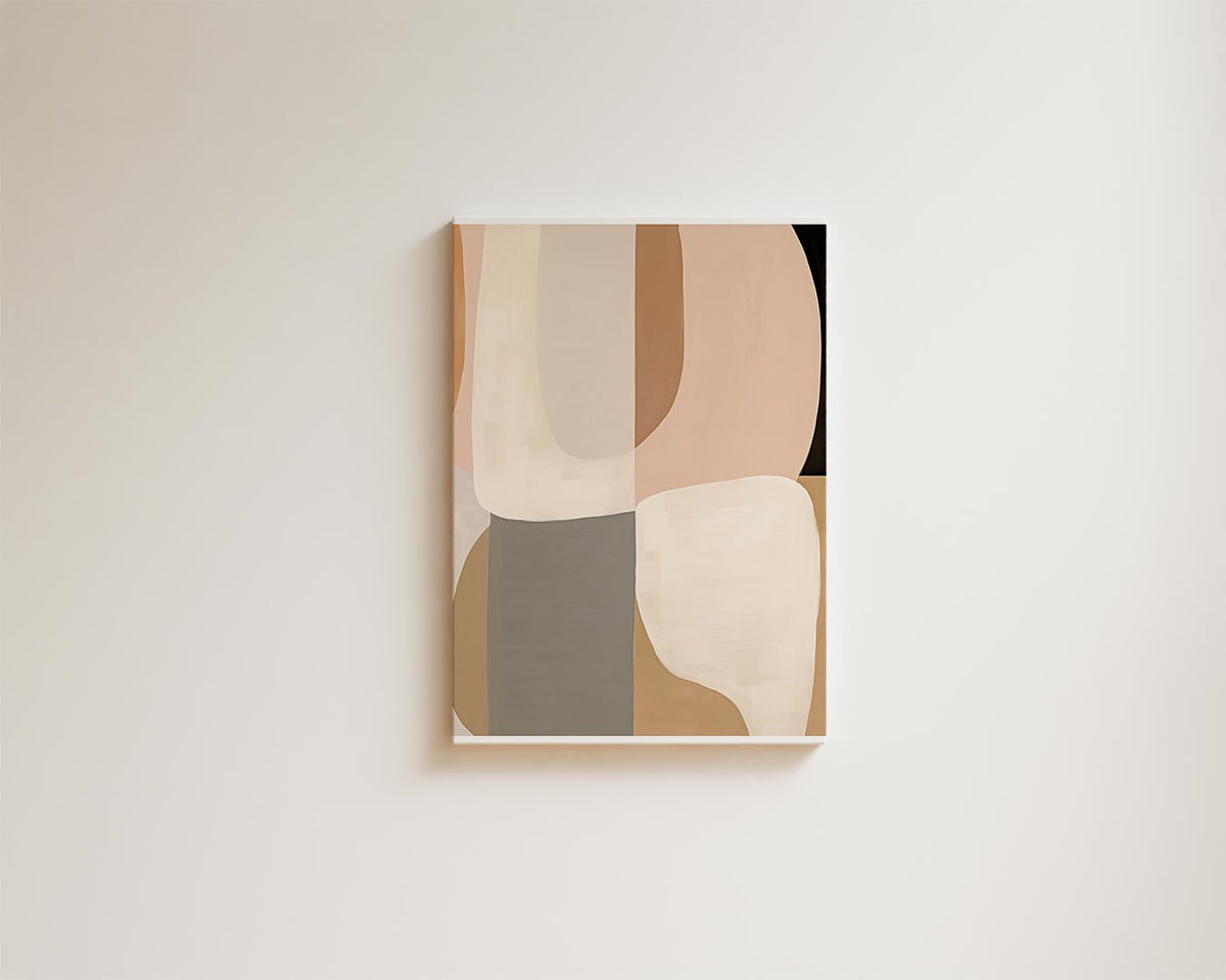 Warm Elegantie Abstract Schilderij – portret kunstwerk als wanddecoratie, afbeelding 15