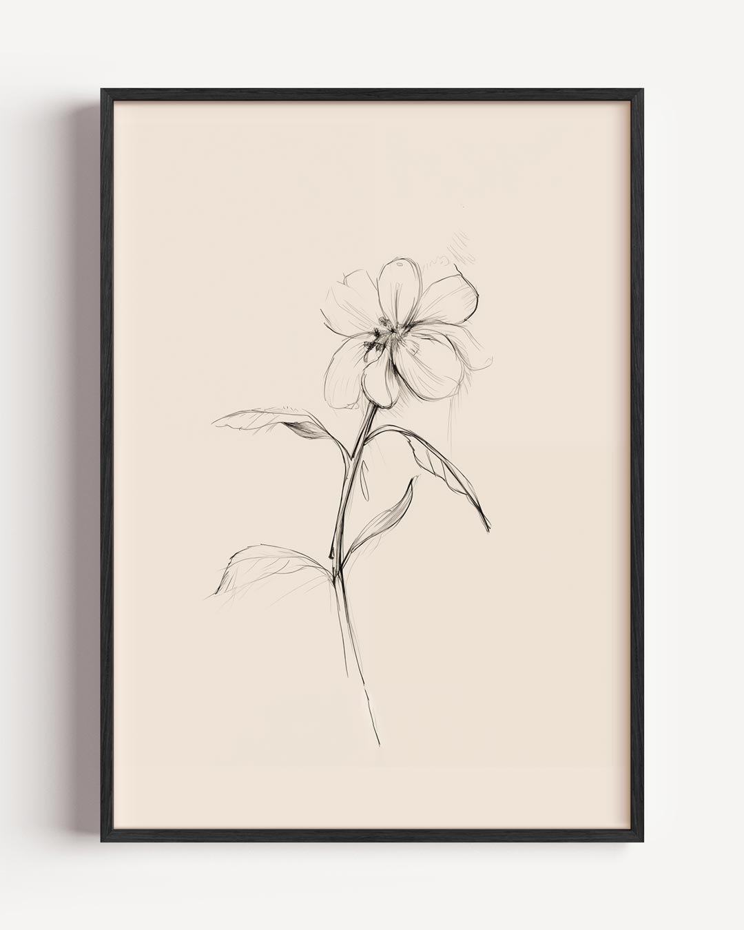 Elegante Bloementekening – botanische portret poster als wanddecoratie