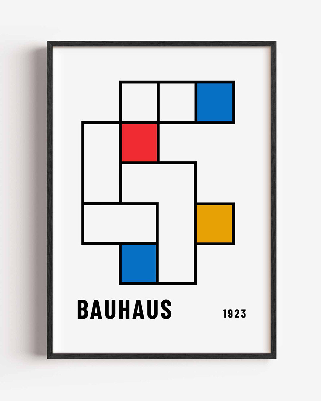 Vorm en kleur – staande Bauhaus poster als wanddecoratie