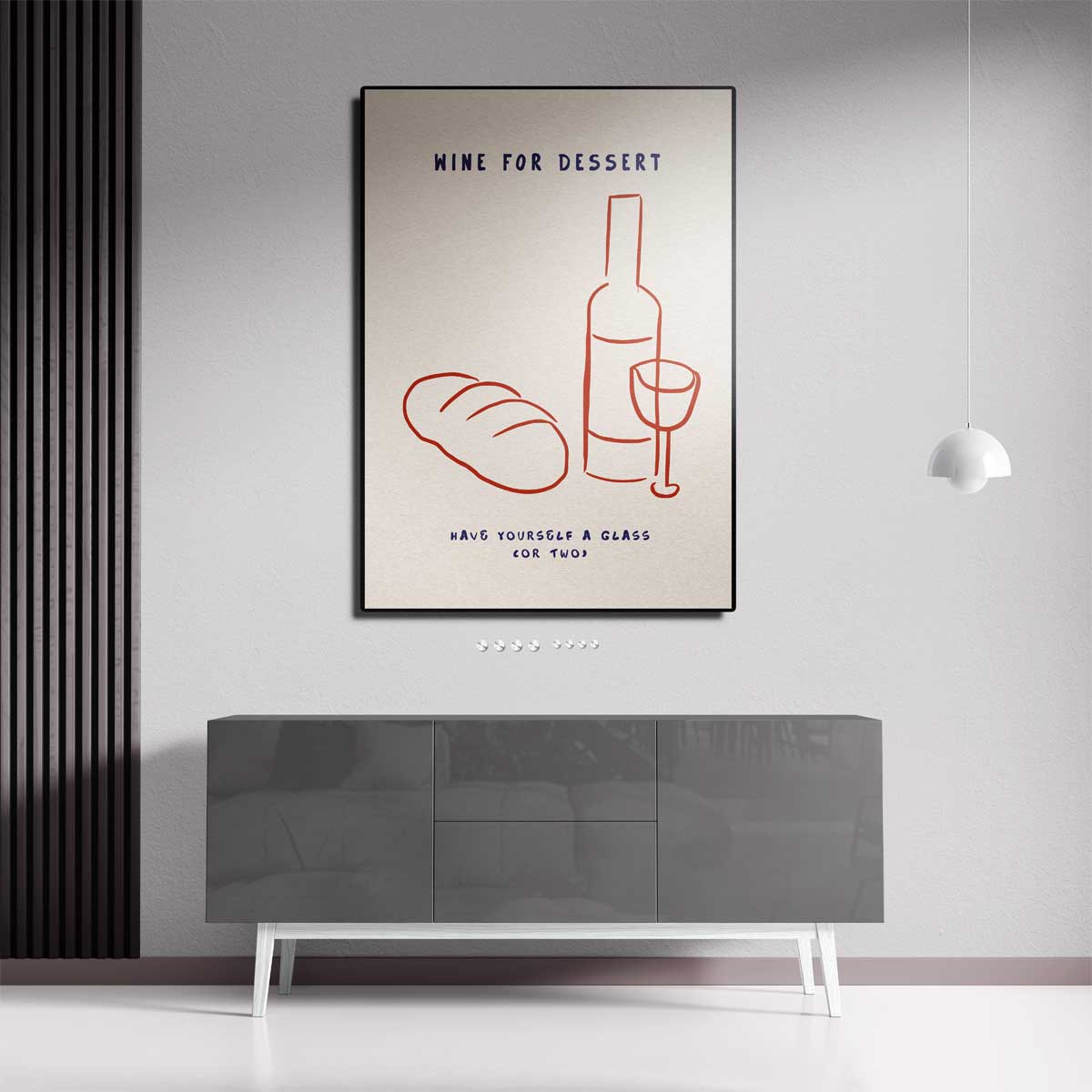 Wijn voor Dessert – canvas kunstwerk als wanddecoratie
