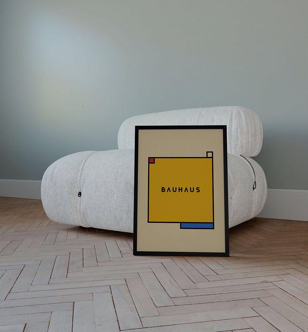 Vorm en kleur – staande Bauhaus poster voor aan de muur