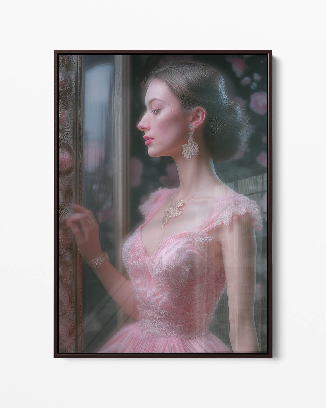 Dromerige Reflectie – portret kunstwerk als wanddecoratie